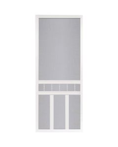 Screen Tight Waccamaw 36 In. W x 80 In. H x 1 In. Thick White Vinyl Screen Door
