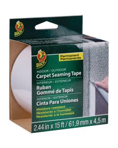 Duck 2.44 In. x 15 Ft. White Indoor/Outdoor Seaming Carpet Tape