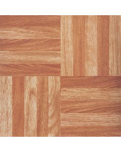 Home Impressions Wood Fingerblock 12 In. x 12 In. Vinyl Floor Tile (45 Sq. Ft./Box)