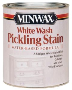 1 Qt Minwax 61860 White Wash Pickling Color Wash Transparent Layering Color Stain, Semi-Transparent