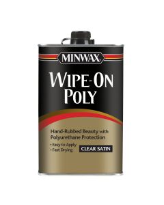 1 Qt Minwax 60910 Clear Wipe-On Poly Polyurethane Finish Satin