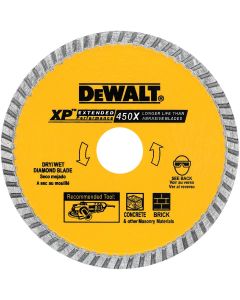 DEWALT Extended Performance 4 In. Turbo Rim Dry/Wet Cut Diamond Blade