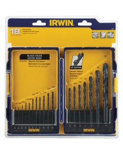 Irwin 18-Piece Black Oxide Drill Bit Set