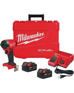 Milwaukee M18 FUEL 18-Volt Lithium-Ion Brushless 1/4 In. Hex Cordless Impact Driver Kit