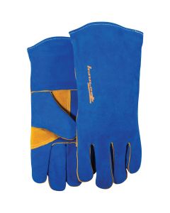 Forney Size 13-1/2 In. Blue Large Welding Gloves