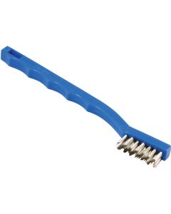 Forney 7-1/4 In. Plastic Handle General Purpose Wire Brush with Stainless Steel Bristles