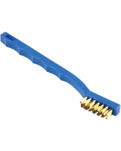 Forney 7-1/4 In. Plastic Handle Wire Brush with Brass Bristles