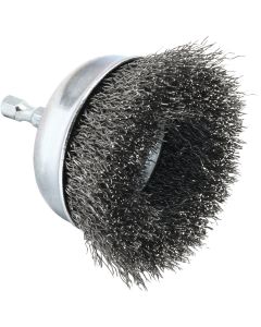 Forney 3 In. 1/4 In. Hex Coarse Drill-Mounted Wire Brush