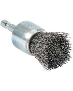 Forney 1 In. Hex .008 In. Drill-Mounted Wire Brush