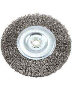 Forney 6 In. Crimped, Coarse .012 In. Bench Grinder Wire Wheel