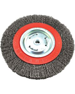 Forney 8 In. Crimped, Coarse .012 In. Bench Grinder Wire Wheel