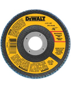 DEWALT 4 In. x 5/8 In. 60-Grit Type 29 Zirconia Angle Grinder Flap Disc