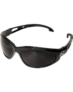Edge Eyewear Dakura Gloss Black Frame Safety Glasses with Smoke Lenses