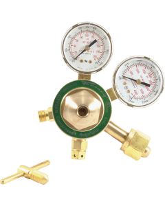 Forney Medium Duty Victor Compatible Forged Brass Body and Bonnets Oxygen Regulator