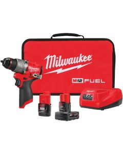 Milwaukee M12 FUEL 12-Volt Lithium-Ion Brushless 1/2 In. Subcompact Cordless Drill Kit