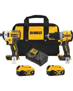 DEWALT 2-Tool 20V MAX XR Lithium-Ion Brushless Hammer Drill Driver & Impact Driver Cordless Tool Combo Kit