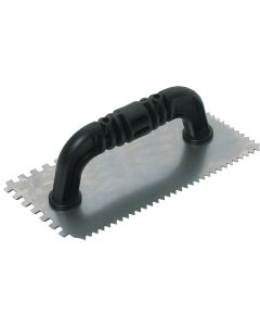 QLT 1/4 In. Square Notched & 1/4 In. V-Notched Trowel w/Black Handle