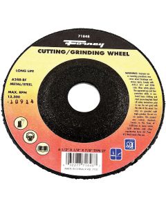 Forney Type 27 4-1/2 In. x 1/8 In. x 7/8 In. Metal/Steel Grinding Cut-Off Wheel