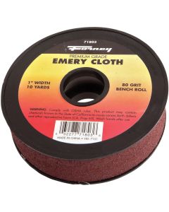 Forney 1 In. W. x 10 Yd. L. 80 Grit Premium Grade Emery Cloth