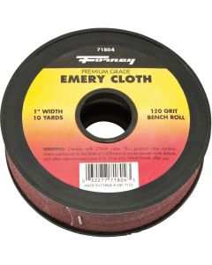 Forney 1 In. W. x 10 Yd. L. 120 Grit Premium Grade Emery Cloth