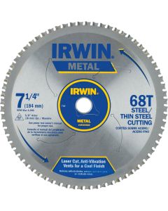 Irwin Metal 7-1/4 In. 68-Tooth Steel Cutting Circular Saw Blade