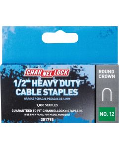 Channellock T25 Round Crown Cable Staple, 1/2 In. (1000-Pack)