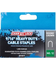 Channellock T25 Round Crown Cable Staple, 9/16 In. (1000-Pack)