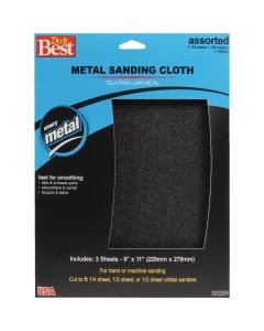 Do it Best 9 In. W. x 11 In. L. Assorted Grit Emery Cloth (3-pack)