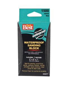 Do it Best Waterproof 3 In. x 5 In. x 1 In. 1500 Grit Mirror Fine Sanding Sponge