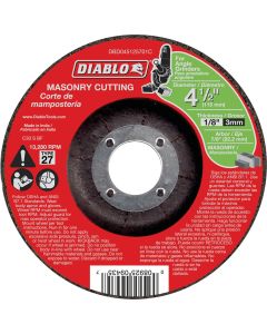 Diablo Type 27 4-1/2 In. x 1/8 In. x 7/8 In. Masonry Cut-Off Wheel