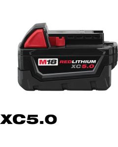 Milwaukee M18 REDLITHIUM XC 18 Volt Lithium-Ion Extended Capacity Battery, 5.0 Ah