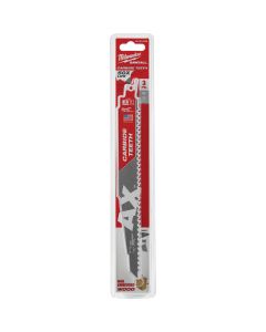 Milwaukee SAWZALL The AX 9 In. 5 TPI Wood w/Nails Demolition Reciprocating Saw Blade with Carbide Teeth (3-Pack)