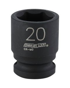 Channellock 1/2 In. Drive 20 mm 6-Point Shallow Metric Impact Socket