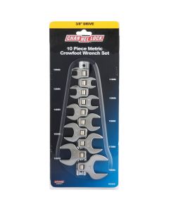 Channellock Metric 3/8 In. Drive Crowfoot Wrench Set (10-Piece)