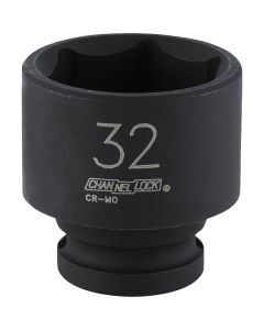 Channellock 1/2 In. Drive 32 mm 6-Point Shallow Metric Impact Socket