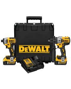 DeWalt 2-Tool 20V MAX XR Lithium-Ion Brushless Premium Hammer Drill & Impact Driver Cordless Tool Combo Kit