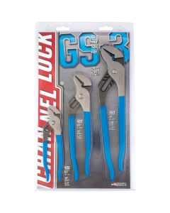 Channellock 6-1/2 In., 9-1/2 In. and 12 In. Tongue and Groove Plier Set (3-Piece)