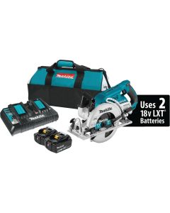Makita 18 Volt LXT X2 Lithium-Ion Brushless 7-1/4 In. Rear Handle Cordless Circular Saw Kit