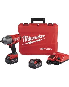 Milwaukee M18 FUEL 18-Volt Lithium-Ion Brushless 1/2 In. High Torque Cordless Impact Wrench Kit with Friction Ring Kit