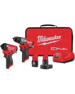 Milwaukee 2-Tool M12 FUEL 12 Volt Lithium-Ion Brushless Subcompact Hammer Drill & Impact Driver Cordless Tool Combo Kit