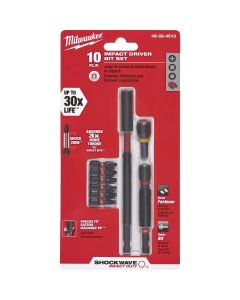 Milwaukee SHOCKWAVE Impact Screwdriver Bit Set (10-Piece)