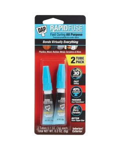 DAP RapidFuse 0.1 Oz. Clear Multi-Purpose Adhesive Tube (2-Pack)
