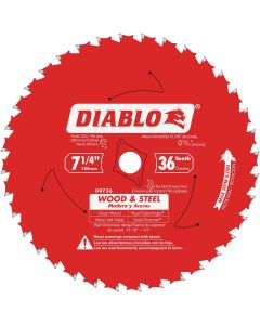 Diablo 7-1/4 In. 36-Tooth Wood & Metal Circular Saw Blade