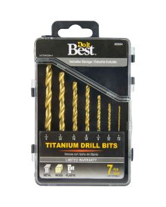 Do it Best 7-Piece Titanium Drill Bit Set, 1/16 In. thru 1/4 In.