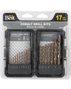 Do it Best 17-Piece Cobalt Drill Bit Set, 1/16 In. thru 3/8 In.
