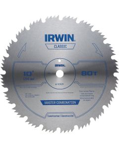Irwin Steel 10 In. 80-Tooth Ripping/Crosscutting Circular Saw Blade