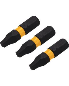 DEWALT FlexTorq 1 In. #2 Square Insert Impact Screwdriver Bit (3-Pack)