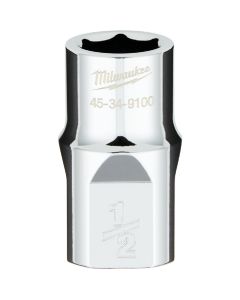 Milwaukee 1/2 In. Drive 1/2 In. 6-Point Shallow Standard Socket with FOUR FLAT Sides