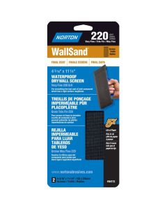 4-3/16" x 11-1/4" Norton 21766 WallSand Die-Cut Drywall Sanding Screen 220-Grit, 2-Pack