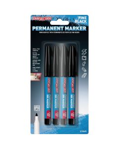 Channellock Fine Tip Black Ink Marker (4-Pack)
